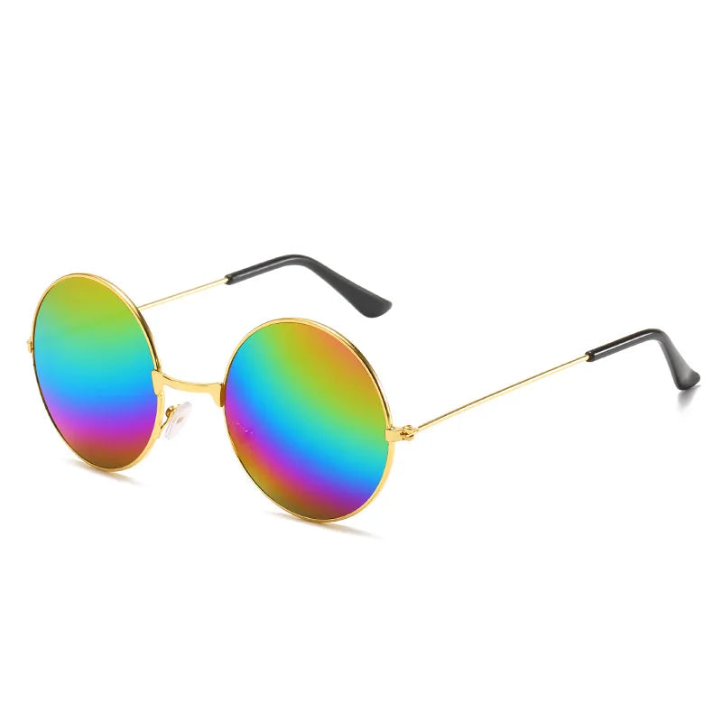 Black Glasses Popular Round Metal Men Sunglasses Retro Vintage Sunglasses for Men Women Fashion Eyewear Sun Glasses UV400