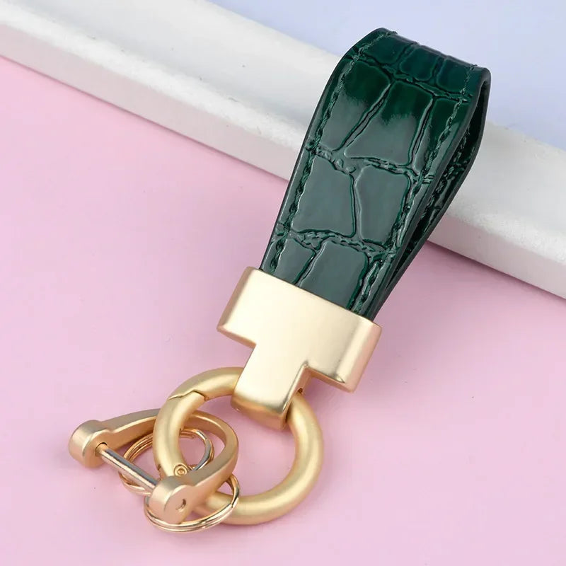 Leather Keychain for Men Women Personalized Custom Logo Name Laser Engrave Car Key Ring Mother's Day and Father's Day Gift
