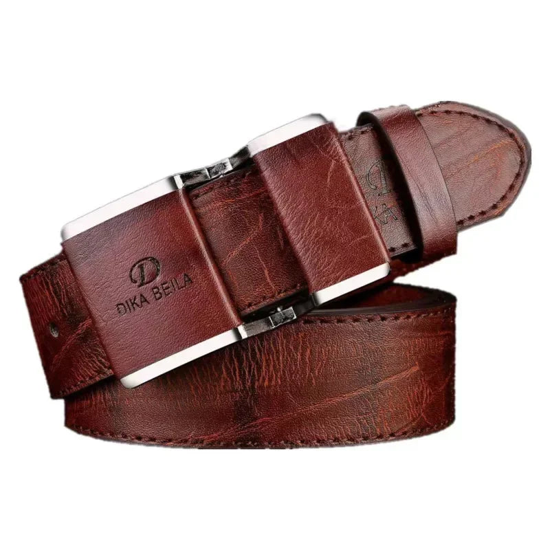 2025 New Men's Belt Korean Fashion Smooth Buckle Business Casual Belt Fashion Young Men's Trouser Designer Luxury Brand Belts
