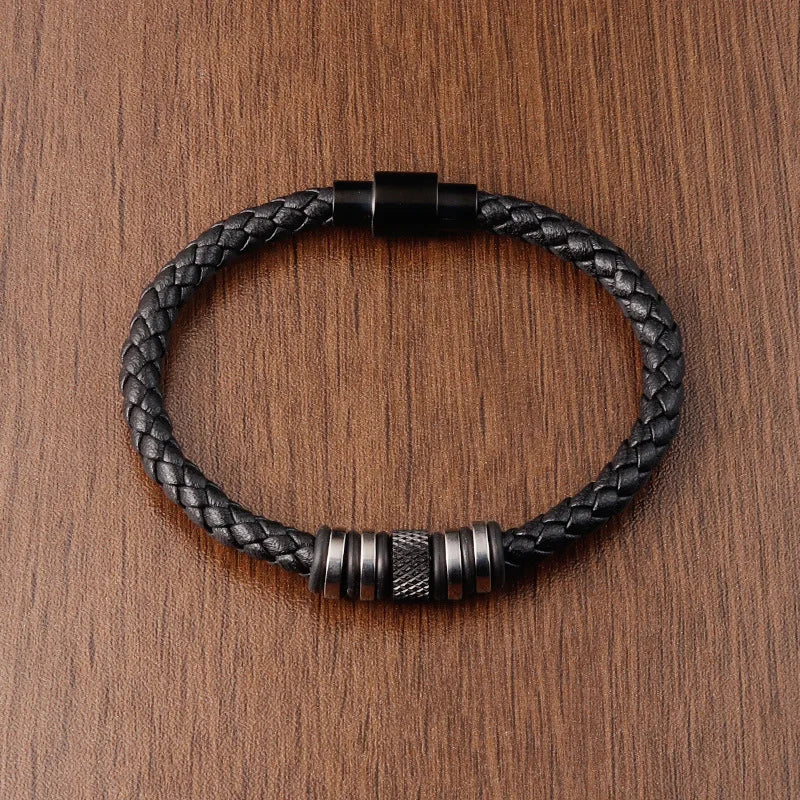 Non Tarnish Genuine Leather Jewelry New Bracelets Luxury Designer Trend 2024 Charms Men's Accessories Wholesale