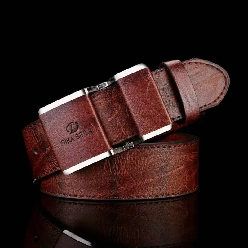 2025 New Men's Belt Korean Fashion Smooth Buckle Business Casual Belt Fashion Young Men's Trouser Designer Luxury Brand Belts