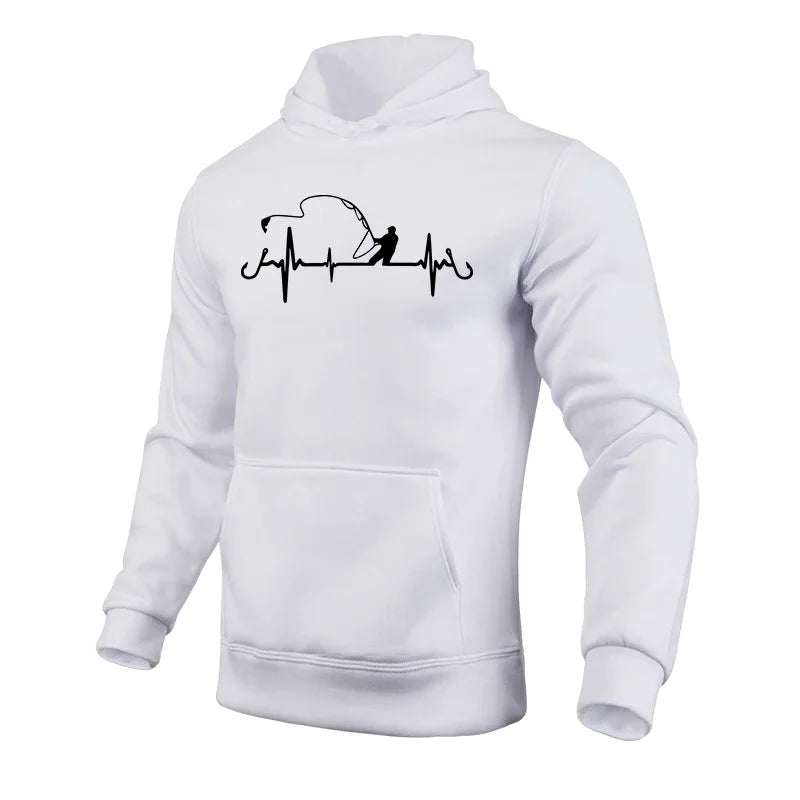 Fishing Printed Men's Hoodies Urban Fashion Hooded Long Sleeved Pullover 2025 High Quality Male Casual Sports Sweatshirts