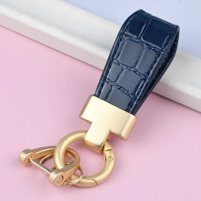 Leather Keychain for Men Women Personalized Custom Logo Name Laser Engrave Car Key Ring Mother's Day and Father's Day Gift