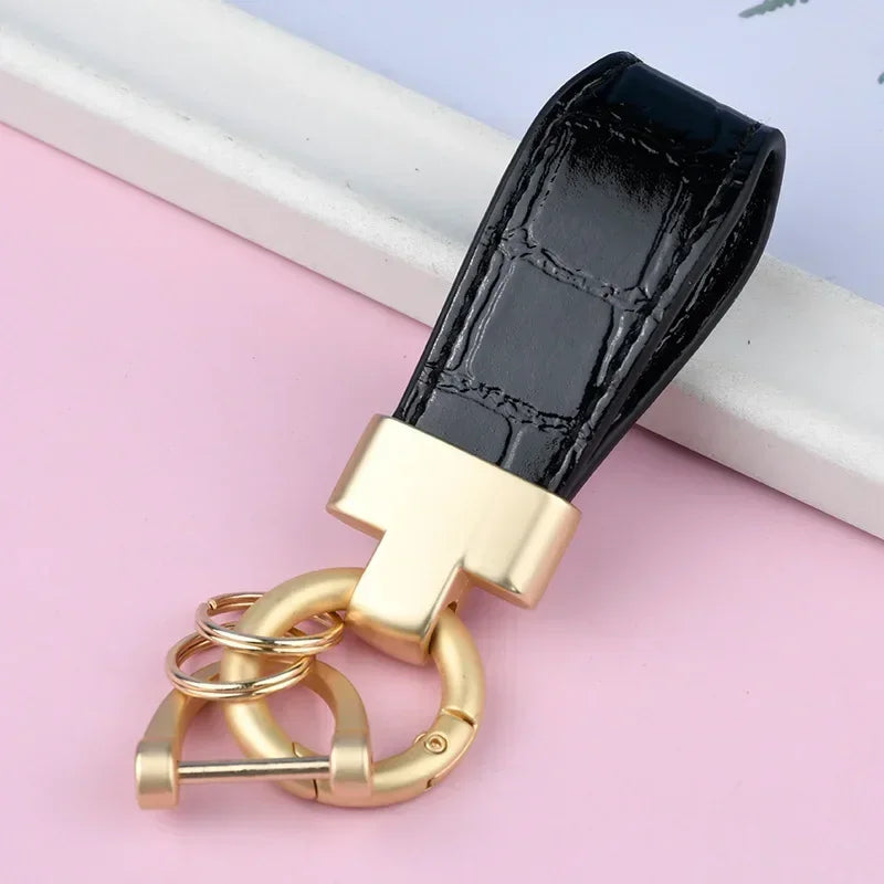 Leather Keychain for Men Women Personalized Custom Logo Name Laser Engrave Car Key Ring Mother's Day and Father's Day Gift