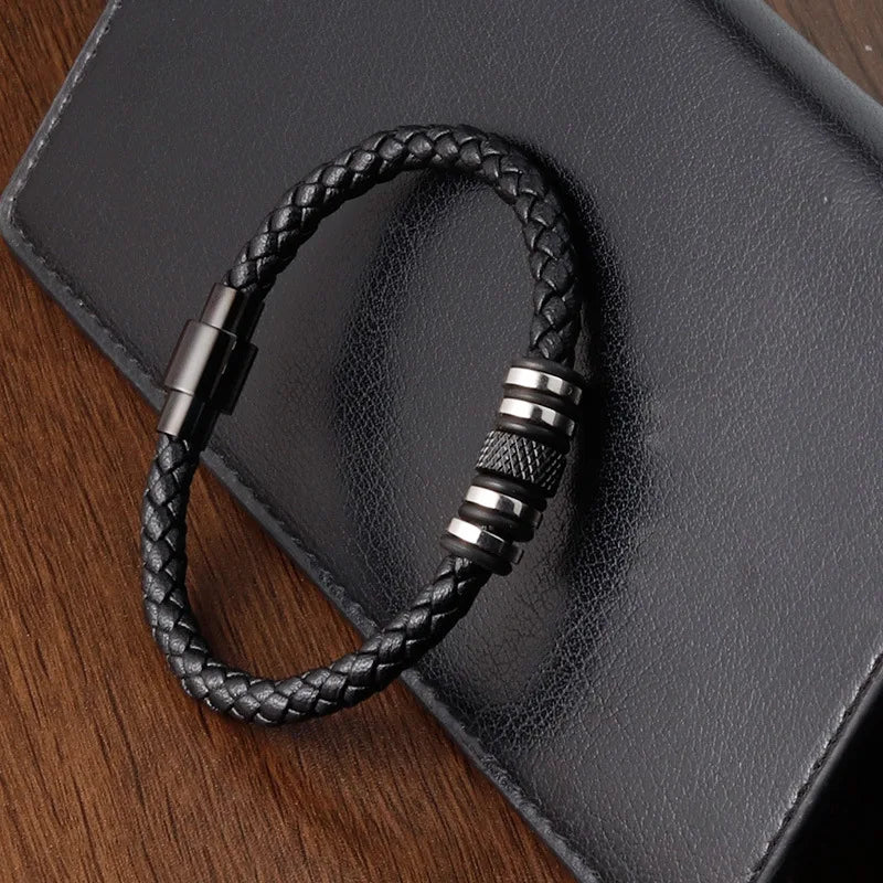 Non Tarnish Genuine Leather Jewelry New Bracelets Luxury Designer Trend 2024 Charms Men's Accessories Wholesale