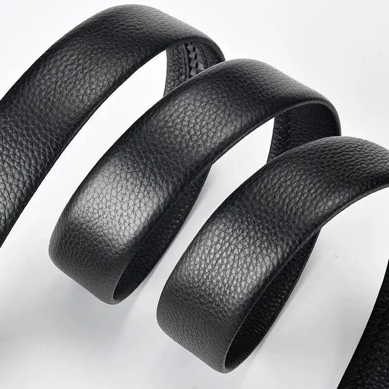 Belt men's automatic buckle men's belt men's genuine leather leather pants with young and middle-aged new free shipping