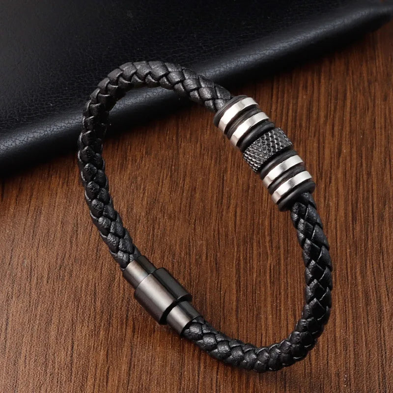 Non Tarnish Genuine Leather Jewelry New Bracelets Luxury Designer Trend 2024 Charms Men's Accessories Wholesale