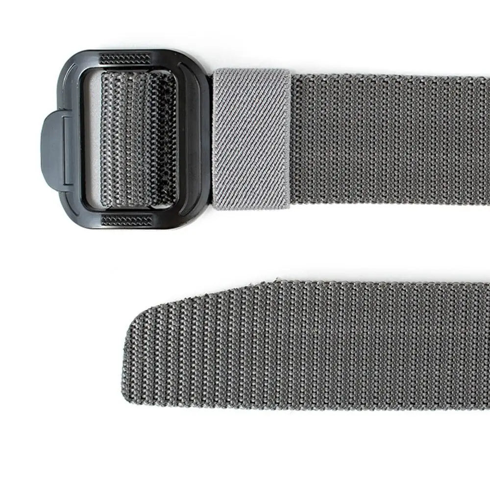 Nylon Unisex Free Size 3.8cm Wide Nylon Belt Tactical Belt Men's Belt Alloy Button Waistband Outdoor Belt