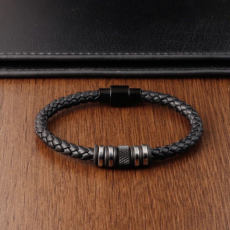 Non Tarnish Genuine Leather Jewelry New Bracelets Luxury Designer Trend 2024 Charms Men's Accessories Wholesale