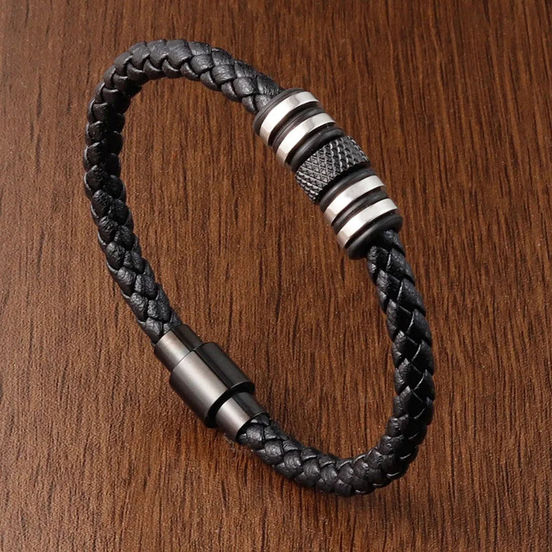 Non Tarnish Genuine Leather Jewelry New Bracelets Luxury Designer Trend 2024 Charms Men's Accessories Wholesale
