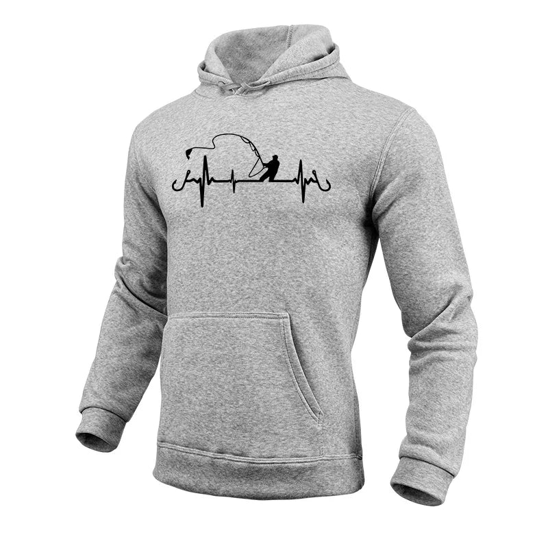 Fishing Printed Men's Hoodies Urban Fashion Hooded Long Sleeved Pullover 2025 High Quality Male Casual Sports Sweatshirts