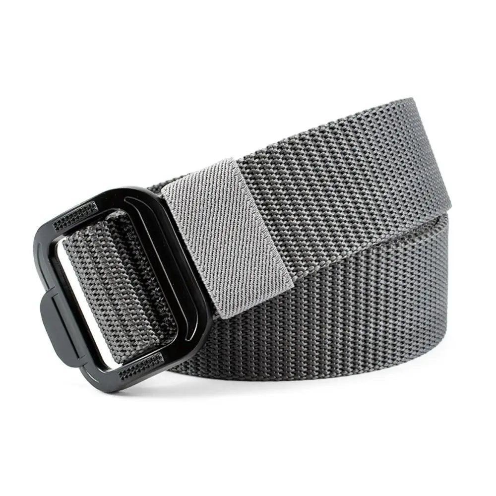 Nylon Unisex Free Size 3.8cm Wide Nylon Belt Tactical Belt Men's Belt Alloy Button Waistband Outdoor Belt