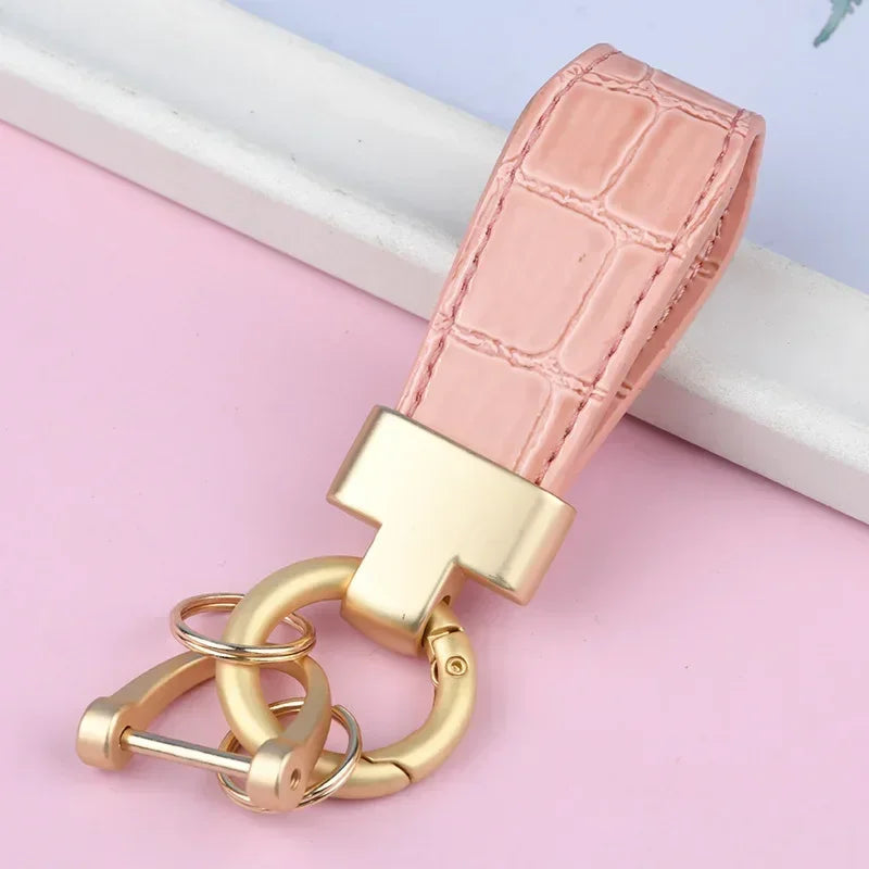 Leather Keychain for Men Women Personalized Custom Logo Name Laser Engrave Car Key Ring Mother's Day and Father's Day Gift