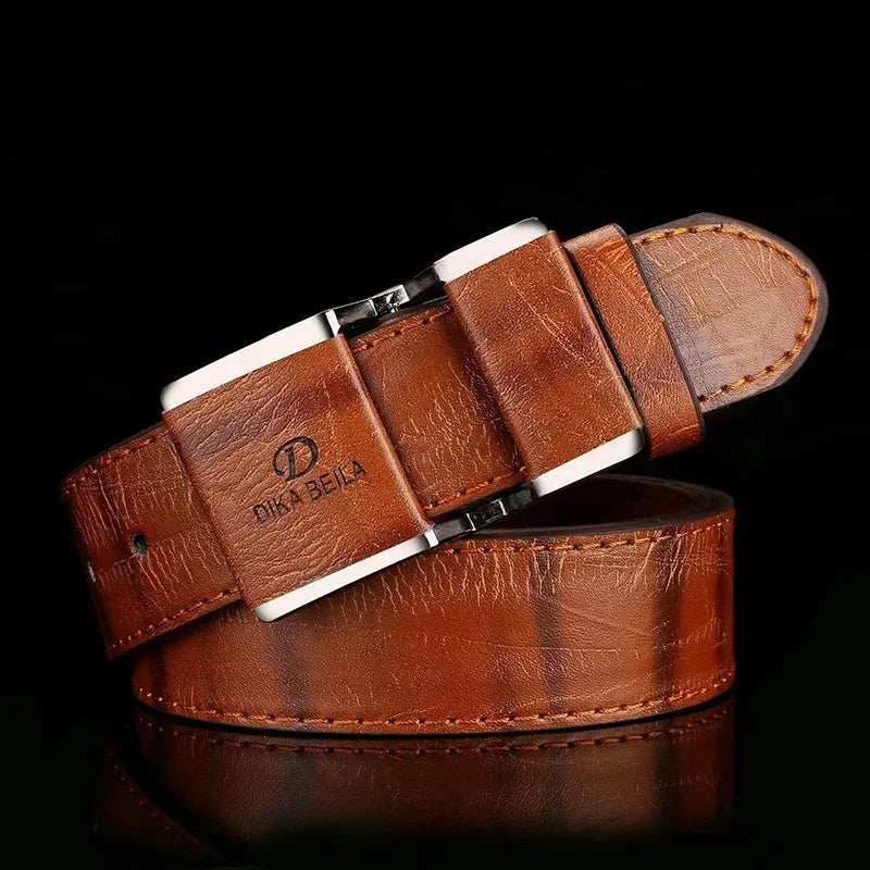 2025 New Men's Belt Korean Fashion Smooth Buckle Business Casual Belt Fashion Young Men's Trouser Designer Luxury Brand Belts