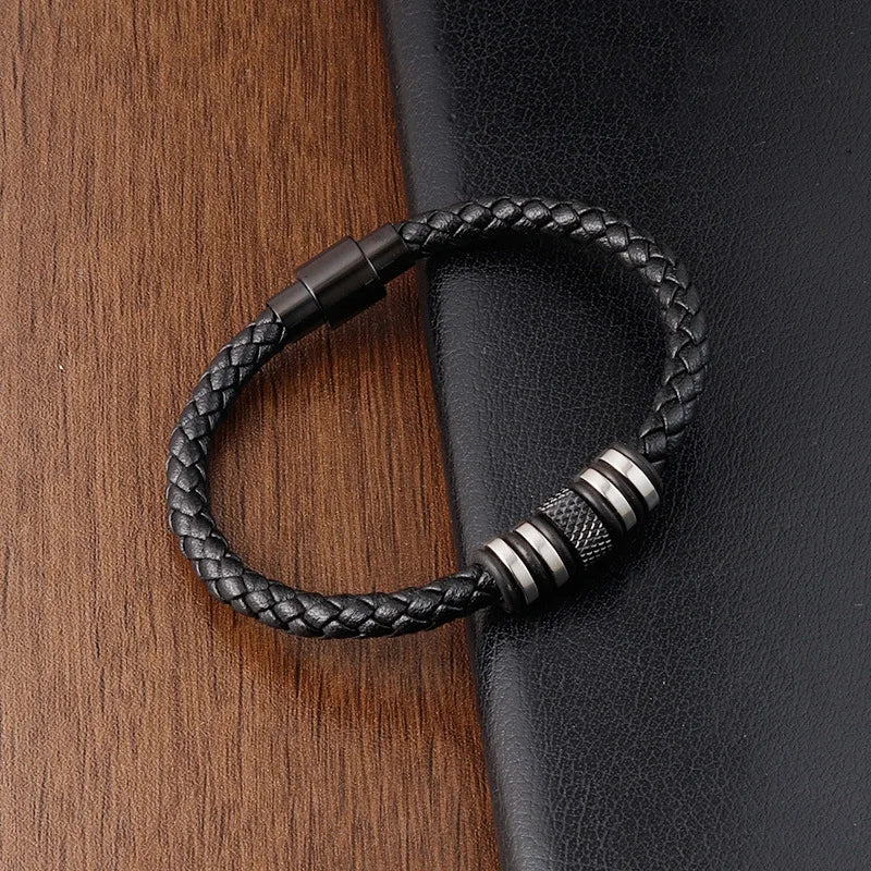 Non Tarnish Genuine Leather Jewelry New Bracelets Luxury Designer Trend 2024 Charms Men's Accessories Wholesale