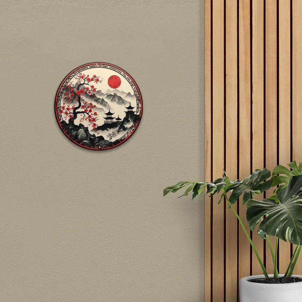 "Elegant 8x8"" Cherry Blossom Aluminum Sign - Perfect Gift for Father's Day, Stylish Faux Laser Cut Home Decor"