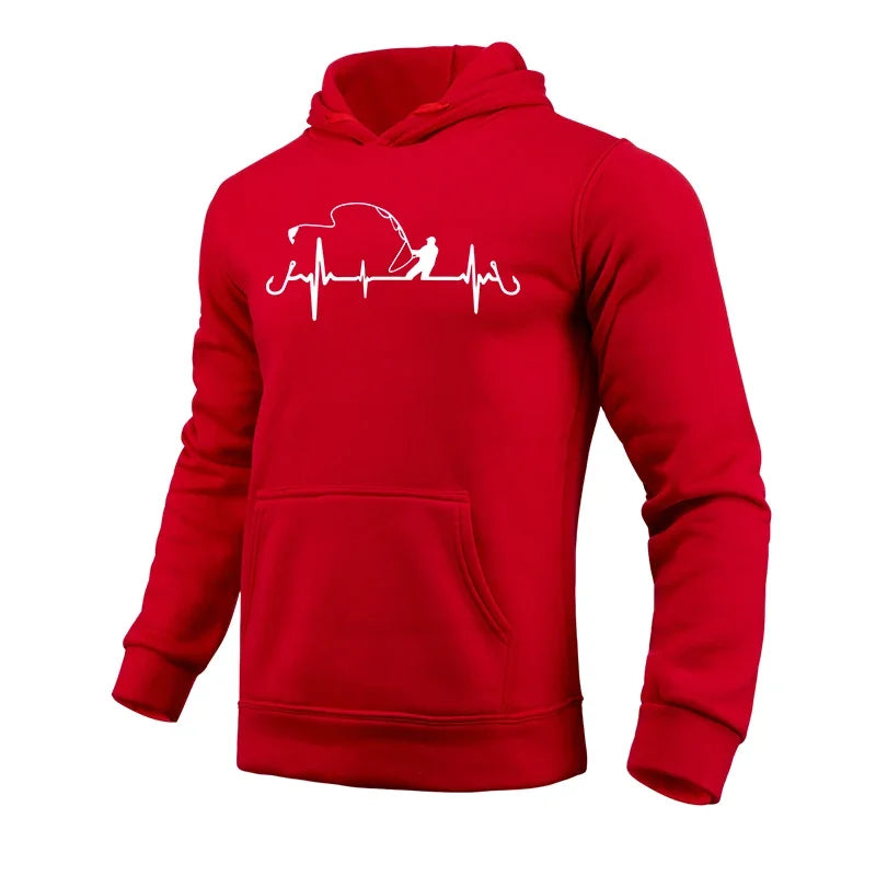 Fishing Printed Men's Hoodies Urban Fashion Hooded Long Sleeved Pullover 2025 High Quality Male Casual Sports Sweatshirts