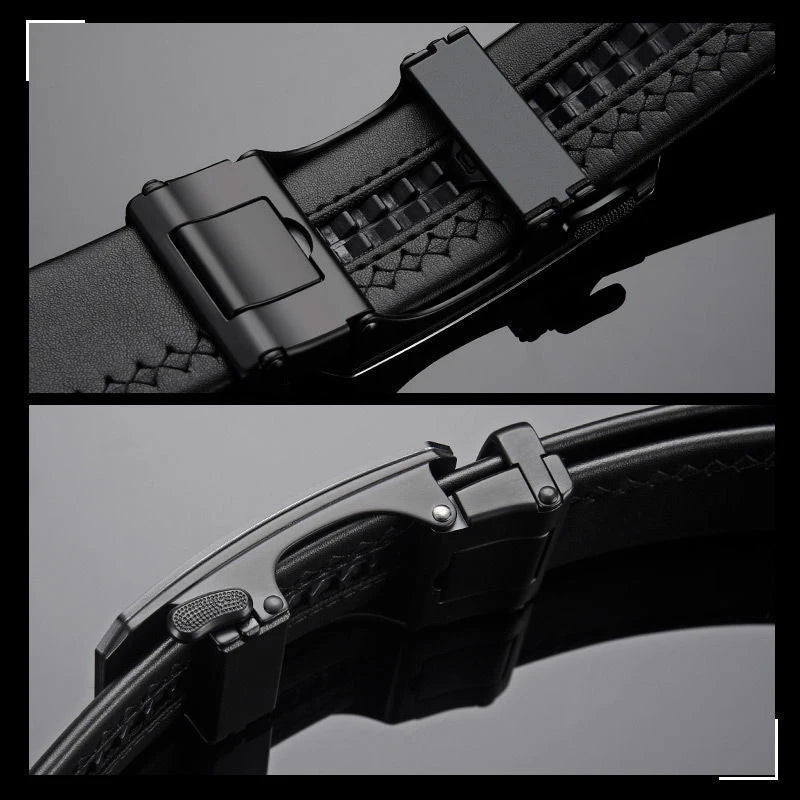 Belt men's automatic buckle men's belt men's genuine leather leather pants with young and middle-aged new free shipping