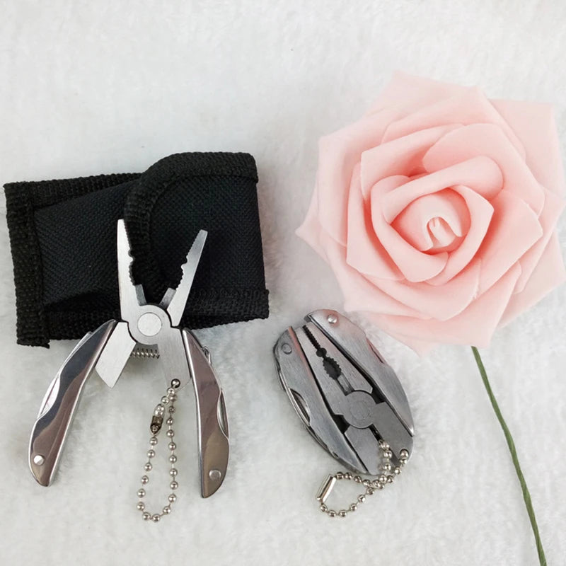 Mini Multi-functional Stainless Steel Pliers Turtle Back Pliers Folding Tools Pliers Are Versatile Folding Outdoor Tools