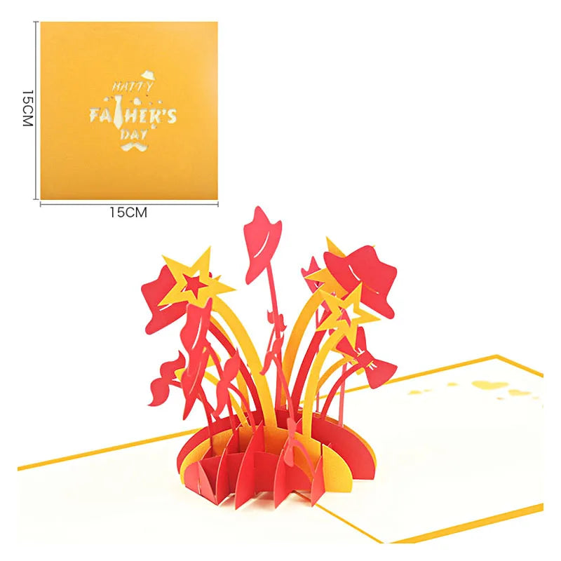 3D Pop Up Card for Father's Day, Baby, Valentine, Father, Dad, Happy Birthday, Anniversary, Postcard, Thank You Gift