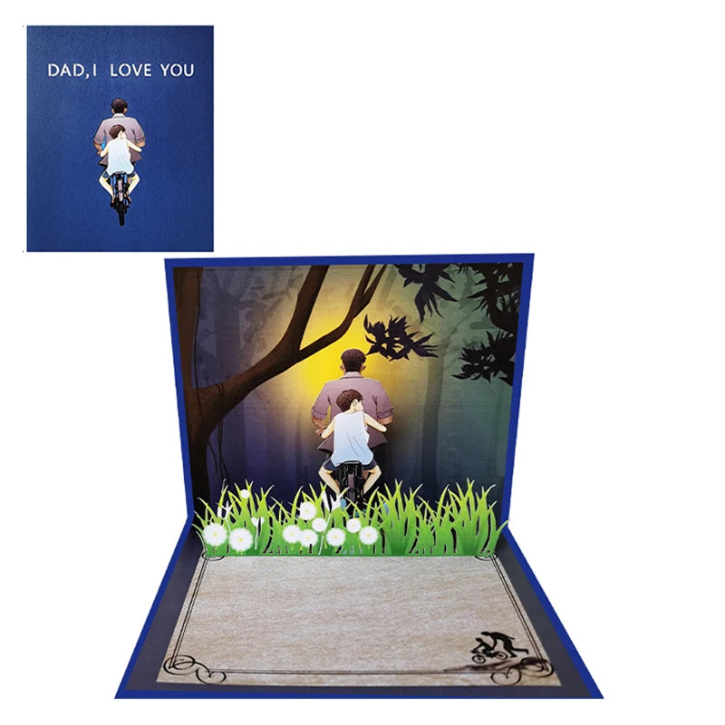 3D Pop Up Card for Father's Day, Baby, Valentine, Father, Dad, Happy Birthday, Anniversary, Postcard, Thank You Gift