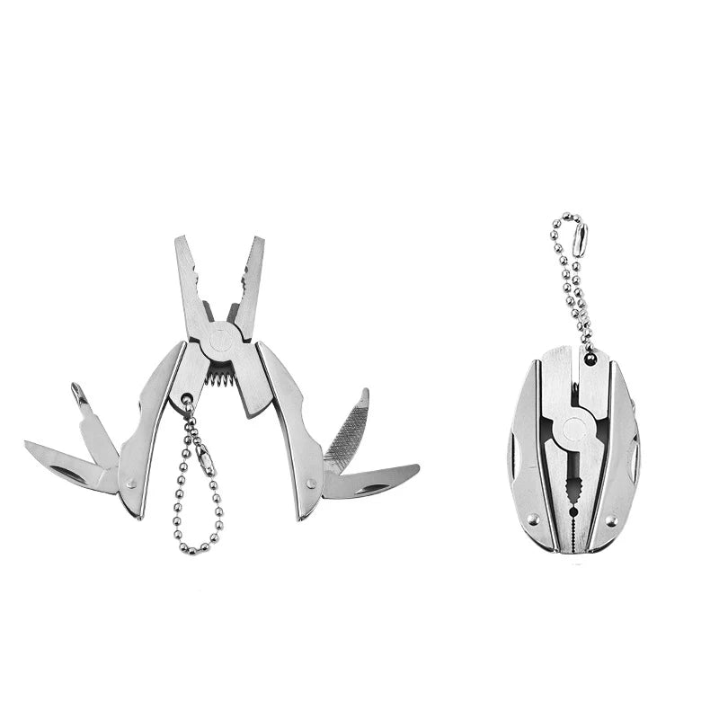Mini Multi-functional Stainless Steel Pliers Turtle Back Pliers Folding Tools Pliers Are Versatile Folding Outdoor Tools