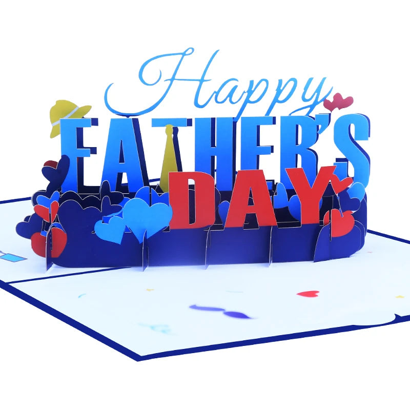 3D Pop Up Card for Father's Day, Baby, Valentine, Father, Dad, Happy Birthday, Anniversary, Postcard, Thank You Gift